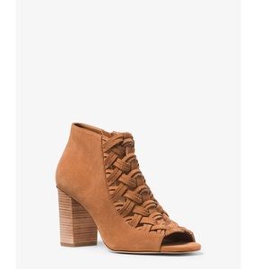 MK Suede Open Toe booties